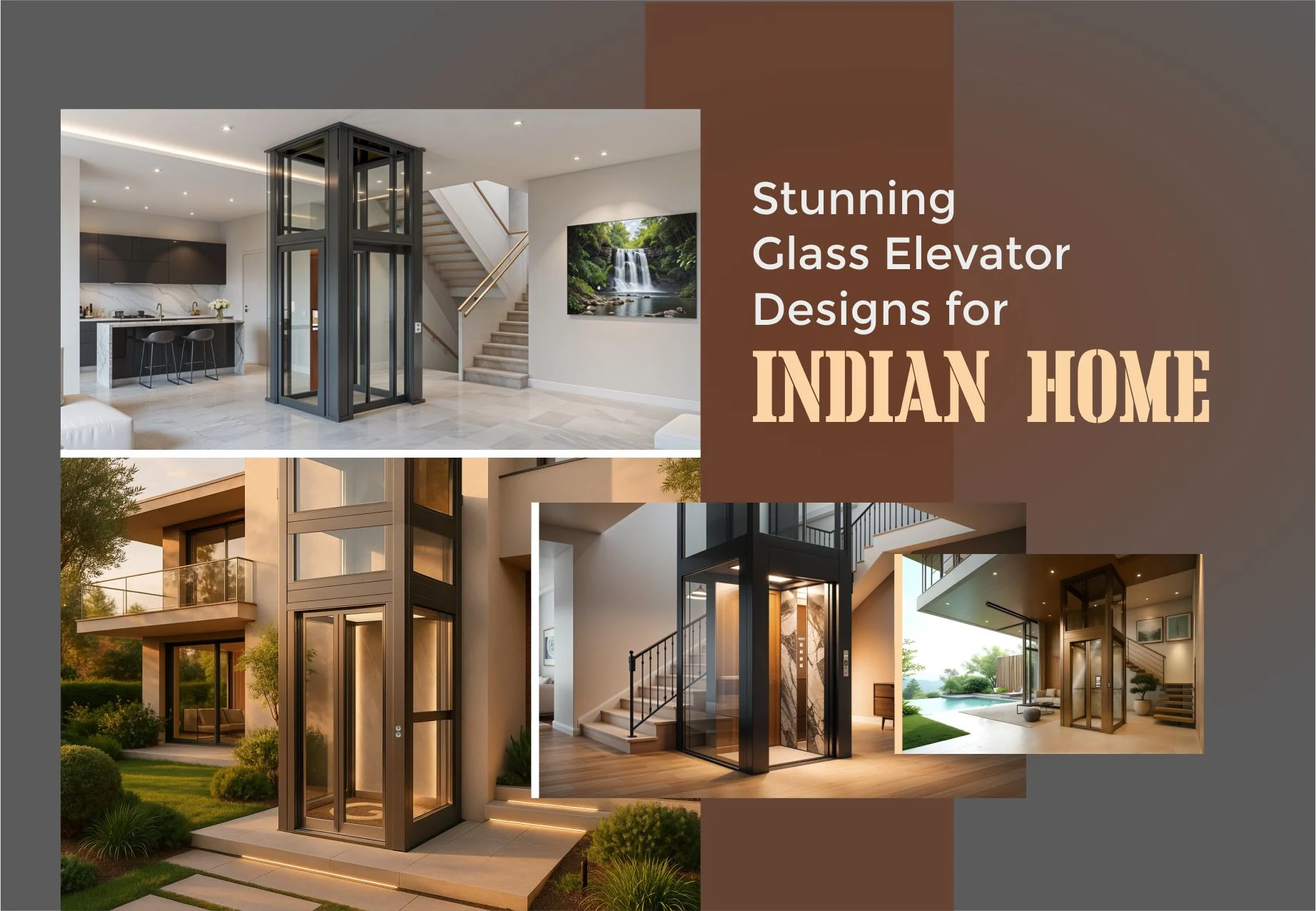 Stunning Glass Elevator Designs for Indian Homes