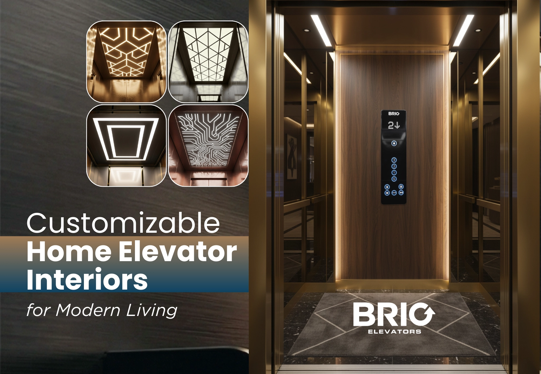 Customizable Home Elevator Interior Design for Modern Living